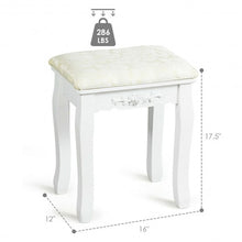 Load image into Gallery viewer, Vanity Stool Makeup Bench Dressing Stool-White