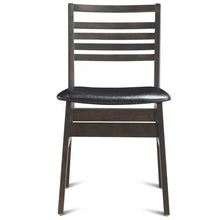 Load image into Gallery viewer, Set of 2 Armless PU Leather Dining Side Chairs-Black