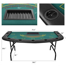 Load image into Gallery viewer, 7 Players Texas Holdem Foldable Poker Table