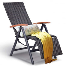 Load image into Gallery viewer, Garden Folding Rattan Aluminum Recliner Chair
