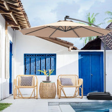 Load image into Gallery viewer, 10' Patio Outdoor Sunshade Hanging Umbrella without Weight Base-Beige