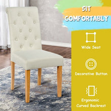 Load image into Gallery viewer, Set of 2 Tufted Dining Chair -Beige