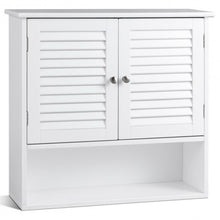 Load image into Gallery viewer, Double Doors Shelves Bathroom Wall Storage Cabinet