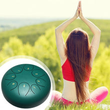 Load image into Gallery viewer, 10" Steel Tongue Drum 8 Notes Handpan Drum-Green