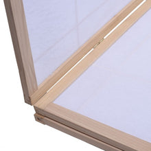 Load image into Gallery viewer, 3 Panels Printing Flower Solid Wood Room Screen-Natrual