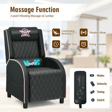 Load image into Gallery viewer, Massage Gaming Recliner Chair w/Headrest & Adjustable Backrest- Home Theater-PI