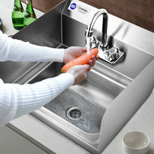 Load image into Gallery viewer, Stainless Steel Sink NSF Wall Mount Hand Washing Sink w/ Faucet and Side Splash