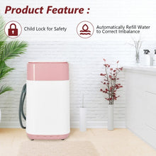 Load image into Gallery viewer, 8lbs Portable Fully Automatic Washing Machine with Drain Pump-Pink