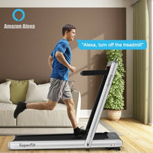 Load image into Gallery viewer, 4.75HP 2 In 1 Folding Treadmill with Remote APP Control-Silver