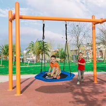 Load image into Gallery viewer, 37� Hexagon Tree Kids Swing with Adjustable Hanging Rope-Blue