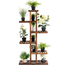 Load image into Gallery viewer, 6 Tier Garden Wooden Shelf Storage Plant Rack Stand