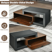Load image into Gallery viewer, Modern Chic Glass Top Cocktail Coffee Table with Storage Cabinet