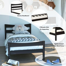 Load image into Gallery viewer, Twin Size Platform Bed Frame Foundation Slat Support -Espresso