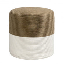 Load image into Gallery viewer, Pouf Ottoman Round for Sitting Braided Pouf with Jute Cover
