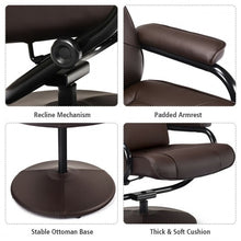 Load image into Gallery viewer, Recliner Chair Swivel Armchair Lounge-Brown