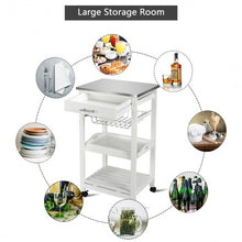 Load image into Gallery viewer, Rolling Kitchen Trolley Storage Basket And Drawers Cart