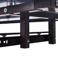 Load image into Gallery viewer, Glass Top Computer Desk with Printer Shelf