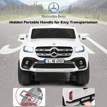 Load image into Gallery viewer, 12V 2-Seater Kids Ride On Car Licensed Mercedes Benz X Class RC with Trunk-White