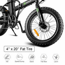 Load image into Gallery viewer, 500 W Folding Adults Electric Bicycle with 20" Fat Tire and LCD Display