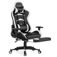 Load image into Gallery viewer, Massage Gaming Chair with Footrest-White