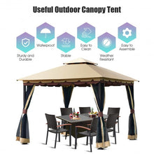 Load image into Gallery viewer, 2-Tier 10' x 10' Patio Shelter Awning Steel Gazebo Canopy