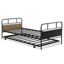 Load image into Gallery viewer, Twin Daybed and Trundle Frame Set Trundle Day Bed