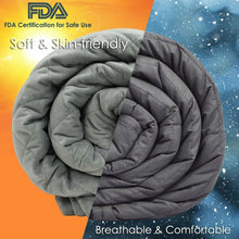 Load image into Gallery viewer, 20 lbs 100% Cotton Weighted Blanket with Soft Crystal Cover