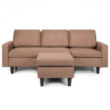 Load image into Gallery viewer, Convertible Sectional L-Shaped Couch with Reversible Chaise-Beige-Coffee