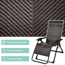 Load image into Gallery viewer, Patio Rattan Zero Gravity Lounge Chair