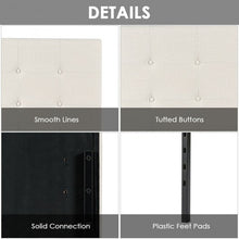 Load image into Gallery viewer, Adjustable Queen & Full Size Linen Fabric Upholstered Headboard-Beige