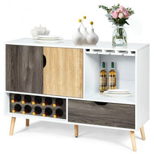 Load image into Gallery viewer, Mid-Century Buffet Sideboard Wooden Storage Cabinet
