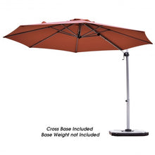 Load image into Gallery viewer, 11' Patio Offset Cantilever Umbrella 360° Rotation Aluminum Tilt-Brick Red