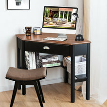 Load image into Gallery viewer, Corner Wooden PC Laptop Computer Desk-Coffee