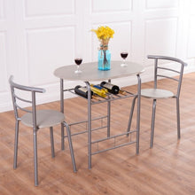 Load image into Gallery viewer, 3 pcs Home Kitchen Bistro Pub Dining Table 2 Chairs Set