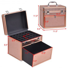 Load image into Gallery viewer, Nail Polish Beauty Makeup Case w/ Slide out Drawer