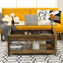 Load image into Gallery viewer, Lift Top Coffee Table with Hidden Storage Compartment and Lower Shelf for Study Room-Oak