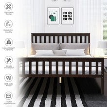 Load image into Gallery viewer, Wood Bed Frame Support Platform with Headboard and Footboard