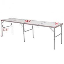 Load image into Gallery viewer, 8' Aluminum Folding Picnic Camping Table