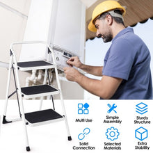 Load image into Gallery viewer, HD 3 Step Ladder Platform Lightweight Folding Stool