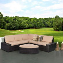 Load image into Gallery viewer, 6 Pcs Patio Furniture Set Rattan Wicker Table Shelf