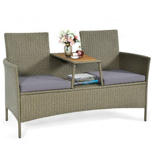 Load image into Gallery viewer, 2-Person Patio Rattan Conversation Furniture Set with Coffee Table