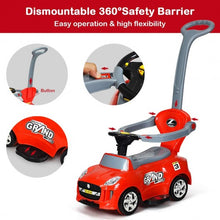 Load image into Gallery viewer, Kids Electric Ride On Car And Push Car Stroller -Red