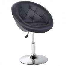 Load image into Gallery viewer, 1 PC Modern Adjustable Swivel Round PU Leather Chair-Black
