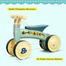 Load image into Gallery viewer, 4 Wheels Toddler Balance Bike No Pedal-Green