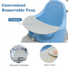 Load image into Gallery viewer, 6-in-1 Convertible Baby Booster Seat with Tray Wheels-Blue