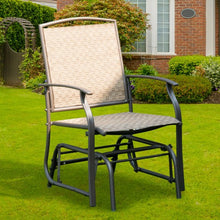Load image into Gallery viewer, Steel Frame Garden Swing Single Glider Chair Rocking Seating