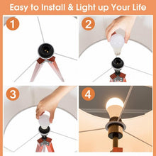 Load image into Gallery viewer, Modern Wood Tripod Floor Lamp with Foot Switch