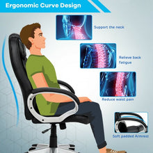 Load image into Gallery viewer, Ergonomic Swivel Office Task Chair with Lumbar Support and High Back -Black
