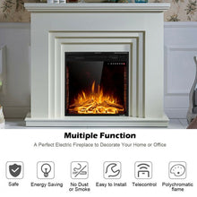 Load image into Gallery viewer, 26" 750W-1500W Fireplace Electric Embedded