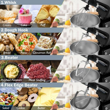 Load image into Gallery viewer, 3-in-1 Multi-functional 6-speed Tilt-head Food Stand Mixer-Black